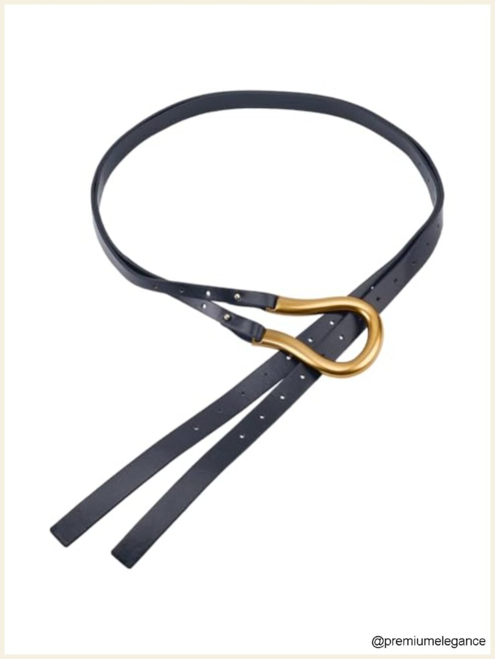 Renaissance Double Strap PU Leather Tie Wrap Cinch Waist Belt 49.2 Inch